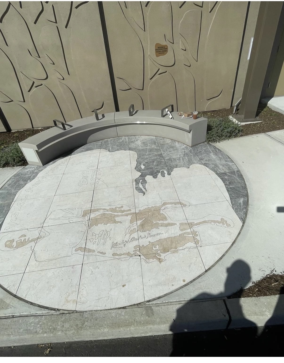 Legends Way — installed medallion, Irvington NJ