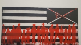 Live round
24 x 48
Medium :mixed medium assemblage 
Year: 2019
Price $3200