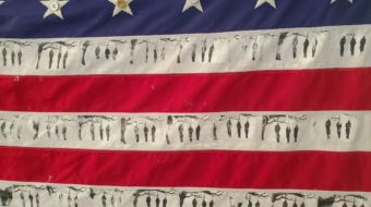 Photo transfer and found objects ( Shotgun Shells )
3 ft by 5 ft 
Price : Not determined