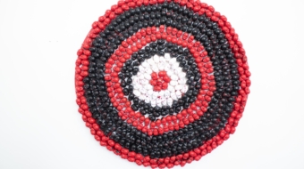 Black Jew 2
36" round 
Medium: mixed medium assemblage/found objects 
2019
$3,800